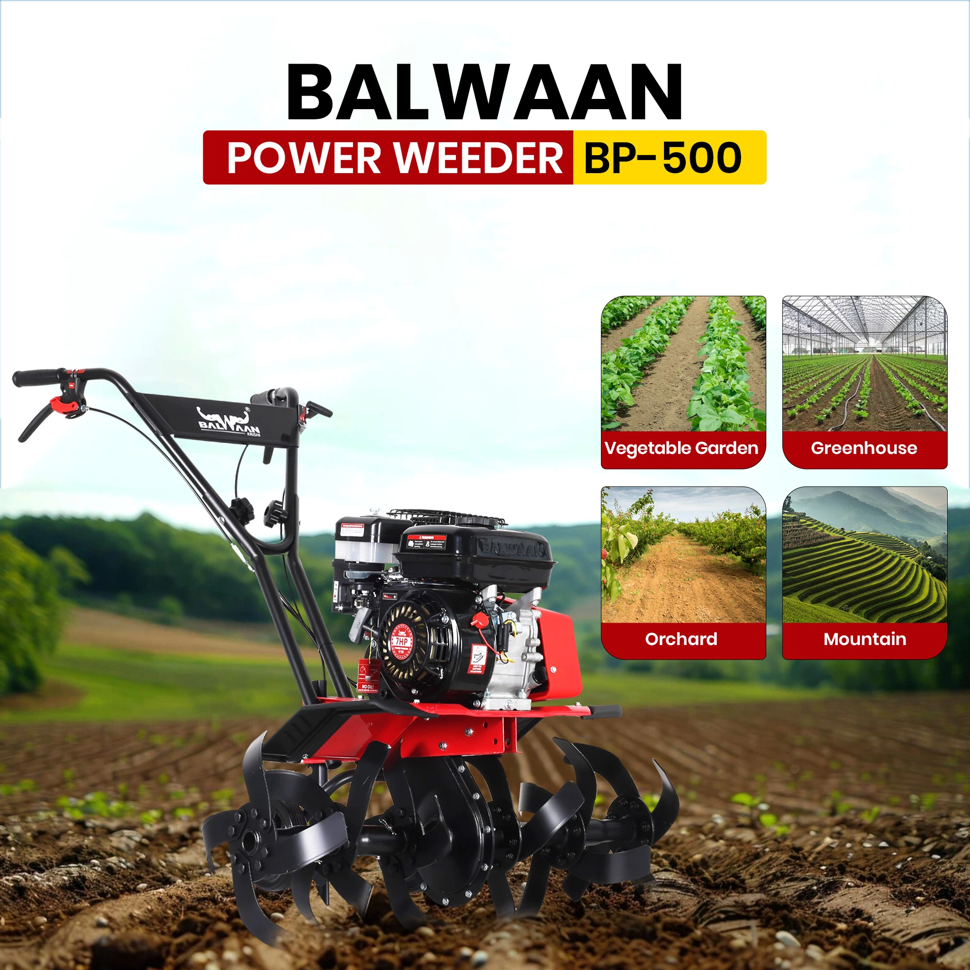 Balwaan Power Weeder - (MPDT) (Light Weight) (Petrol) BP-500 – thumb