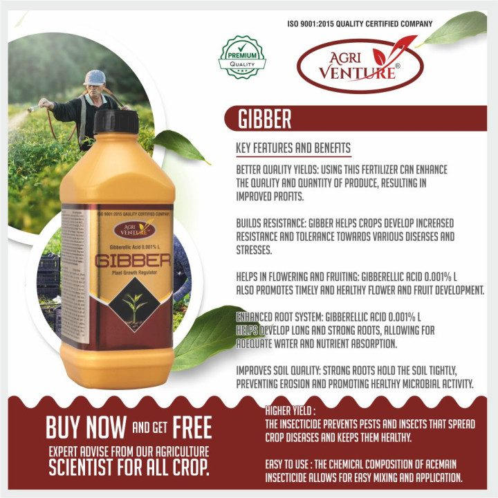 AgriVenture Gibber Gibberellic Acid 0.001% SL Plant Growth Regulator – thumb
