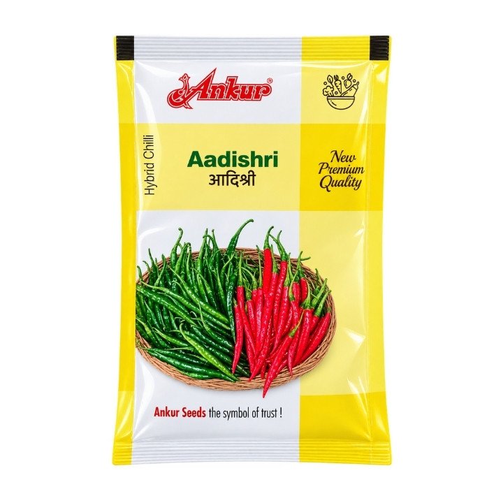 Ankur Aadishri Hybrid Chilli Seeds – Green & Red Mirchi Seeds
