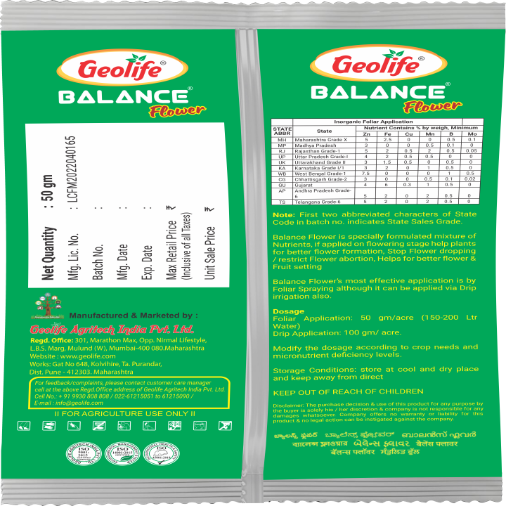 Geolife Flowering Kit 51 Gm (Nano Vigore 1 Gm + Balance Nano 50 Gm) – thumb