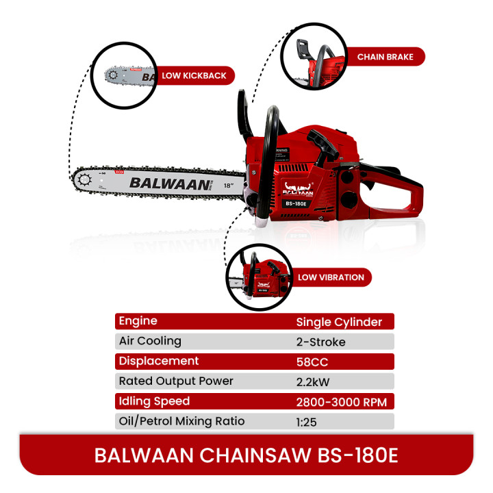 Balwaan Chainsaw Bs-180E (ECO) – thumb