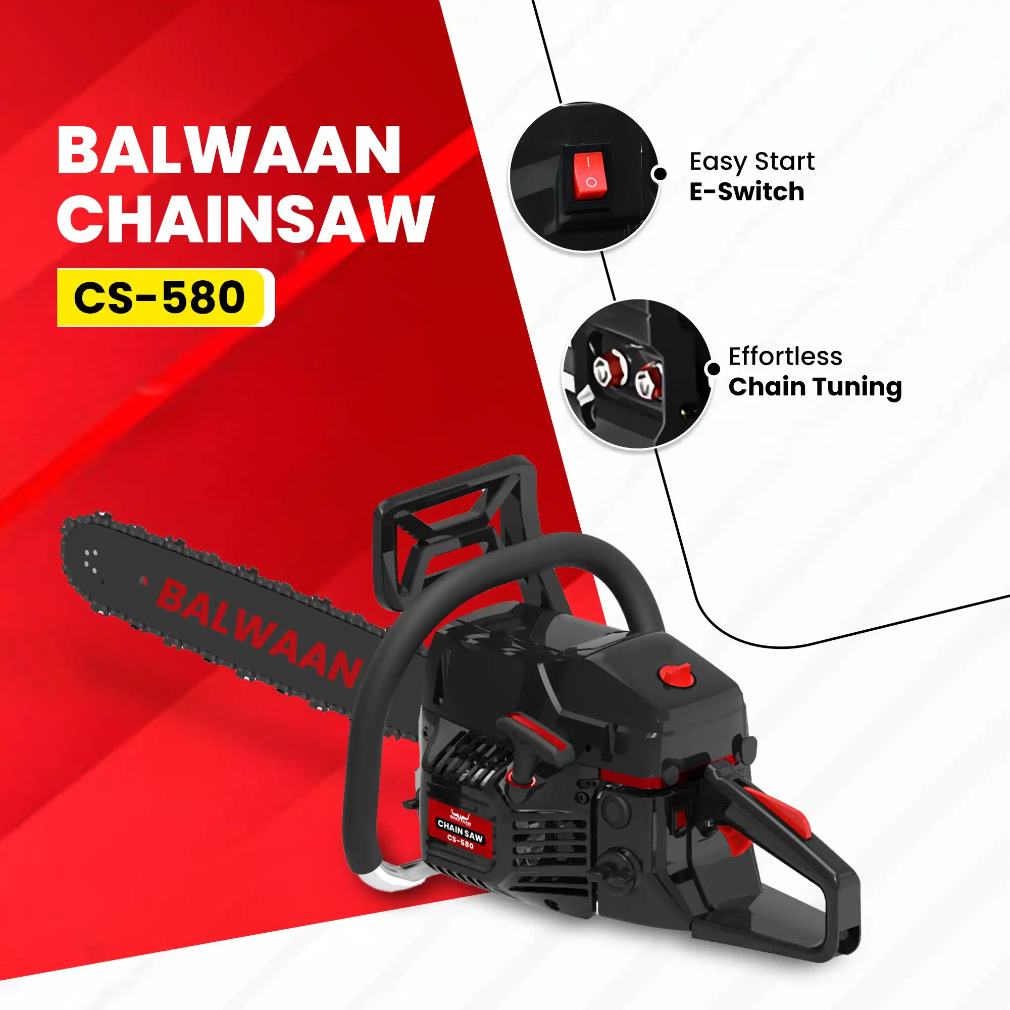 Balwaan Chainsaw 24" CS-580 – thumb