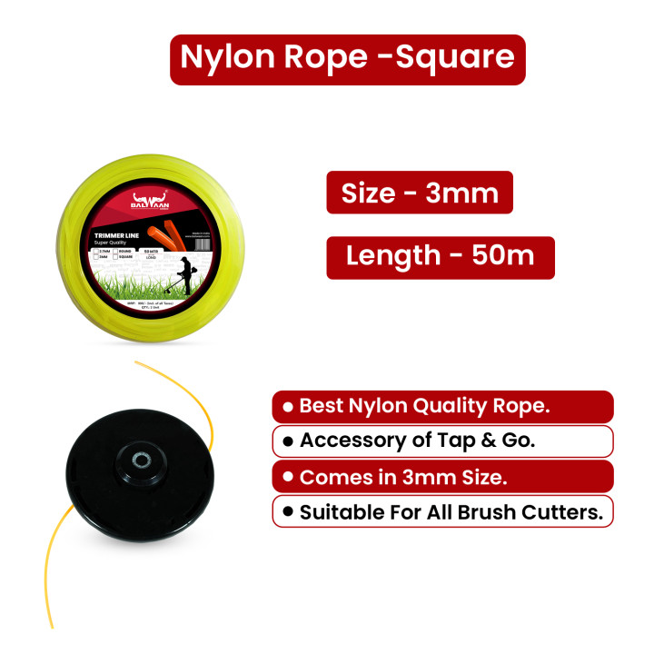 Balwaan Nylon Rope 3Mm 50 Mtr-Square – thumb