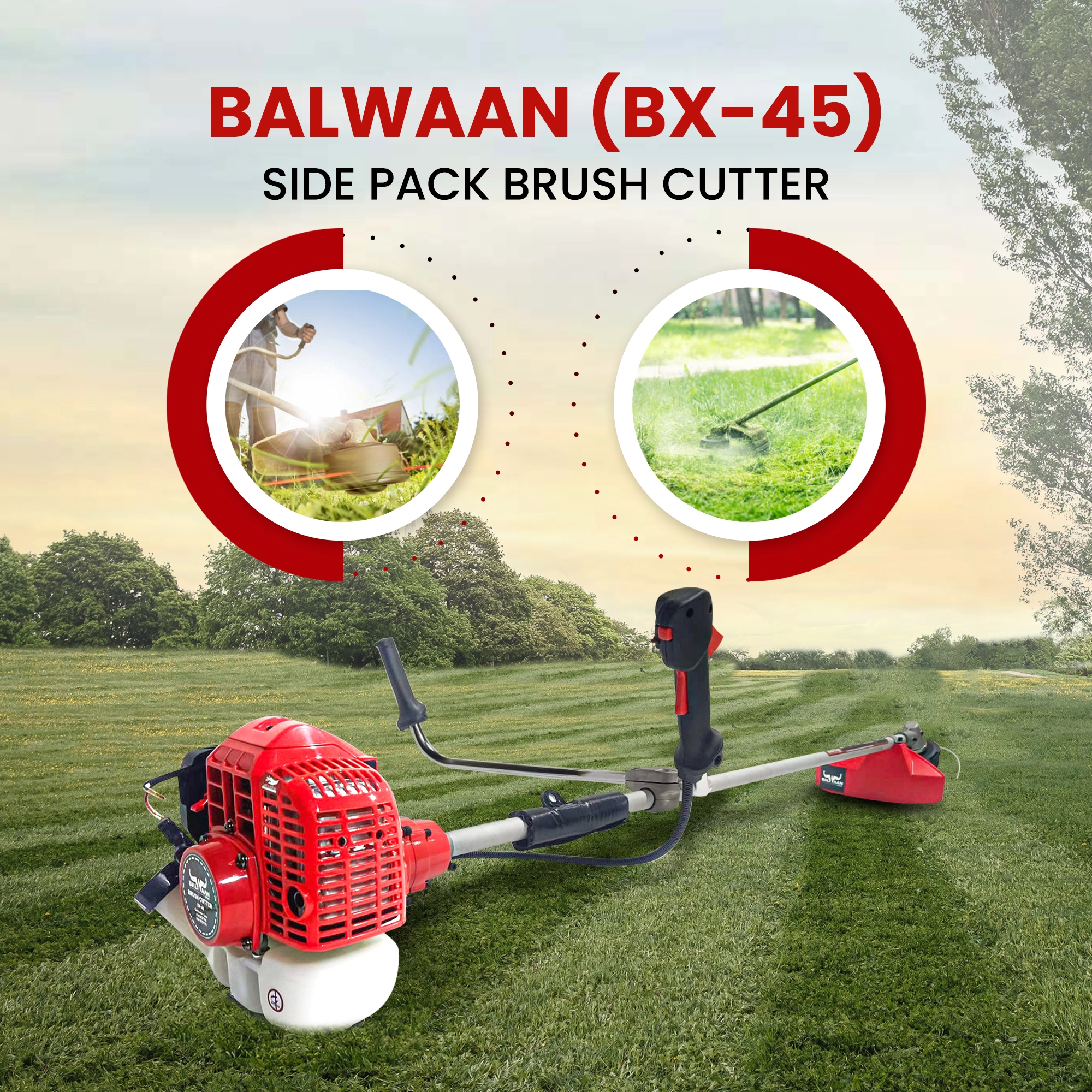 Balwaan Side Pack Brush Cutter (Petrol) BX-45 – thumb