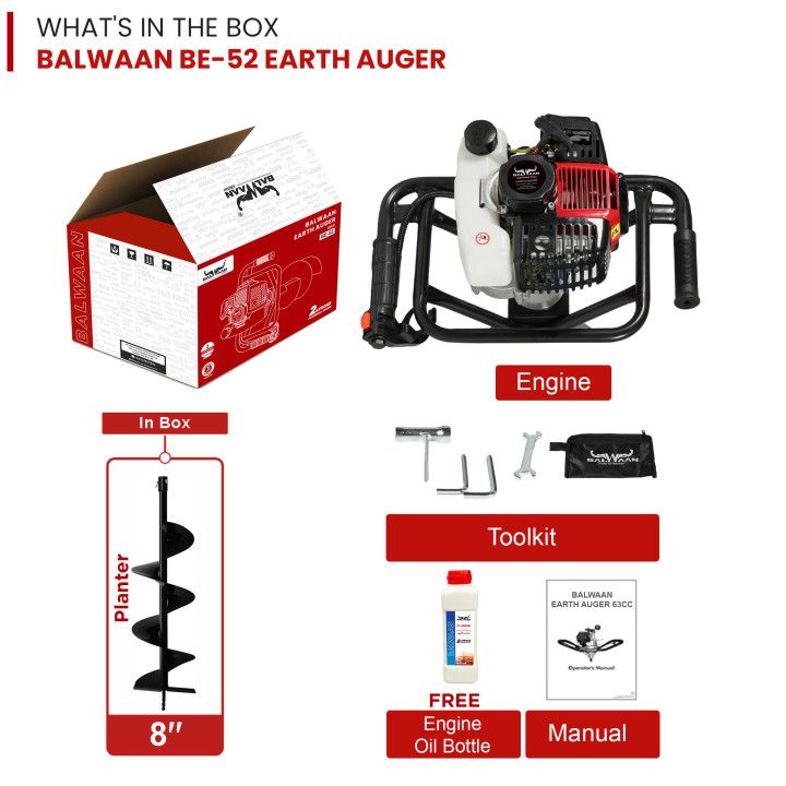 Balwaan Tree Planterr Double gear box (Without Bit) BE- 52 – thumb