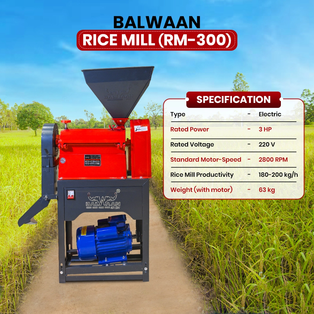 Balwaan Rice Mill CI Model RM-300 – thumb