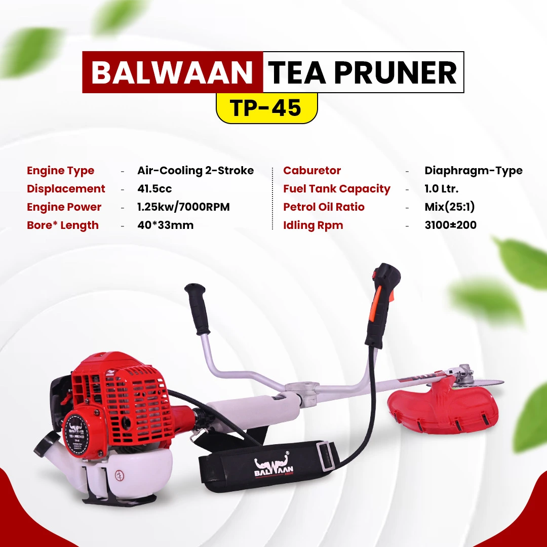 Balwaan Side Pack Brush Cutter cum Tea Pruner (Petrol) TP-45 – thumb