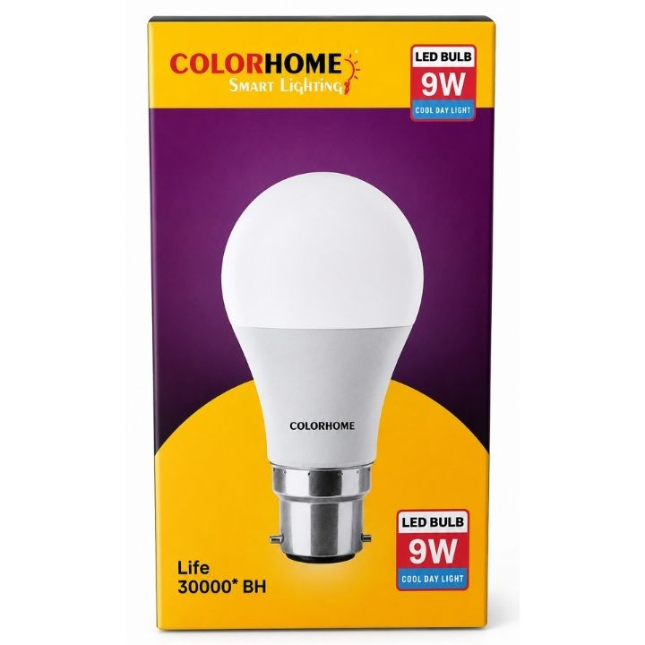 ColorHome 9W LED Bulb Cool Day Light Energy Efficient Bulb (Pack of 6) – thumb