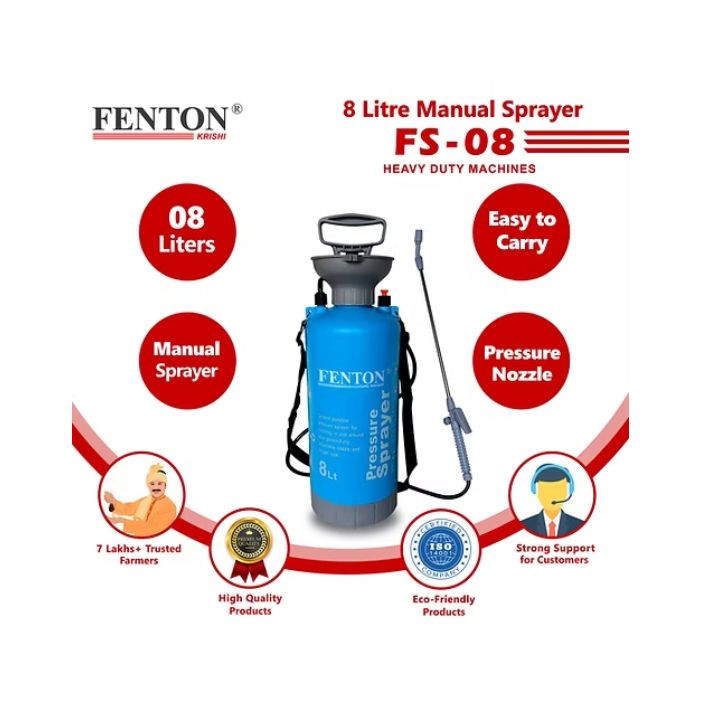 Fenton Krishi FS-08 8 Liter Manual Sprayer – Heavy Duty Hand Operated Spraying Machine – thumb