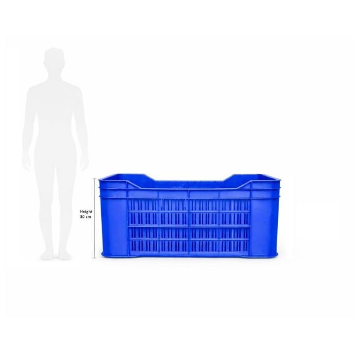 Nilkamal Plastic Crate 20 KG (3 Piece Combo) Blue