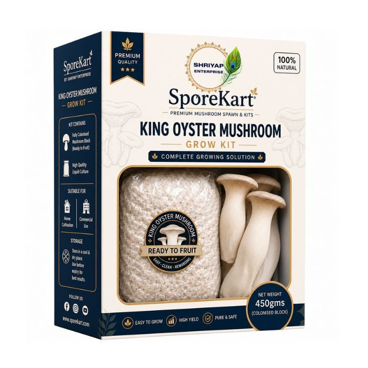 SporeKart King Oyster Mushroom Ready to Fruit Bag