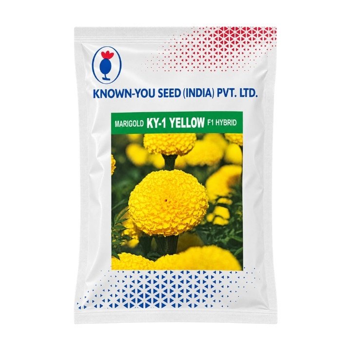 Known-You Marigold KY-1 Yellow F1 Hybrid Flower Seeds