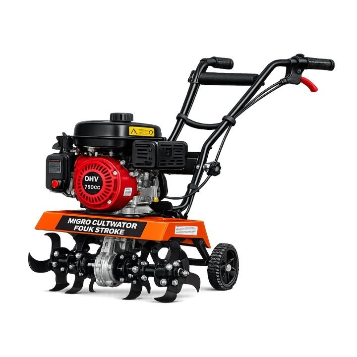Micro Cultivator Four Stroke 7 HP Petrol Power Weeder with Wheels