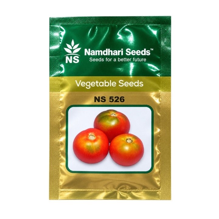 Namdhari NS 526 F1 Hybrid Tomato Seeds – Deep Red Flat Round Tomato