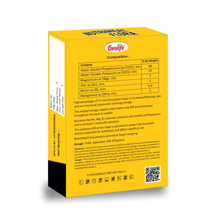 Geolife Nutrimeal Flora Water-Soluble Fertiliser for Flowering Stage – thumb