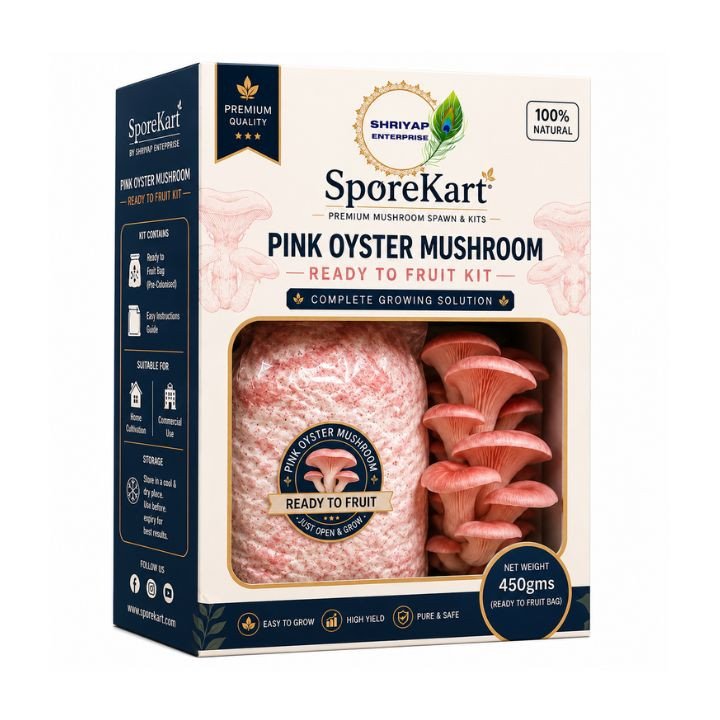 SporeKart Pink Oyster Mushroom Ready to Fruit Bag