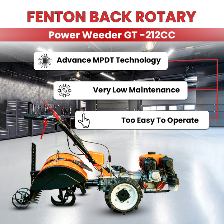 Fenton Krishi 7HP Back Rotary Power Weeder 212cc Petrol – thumb