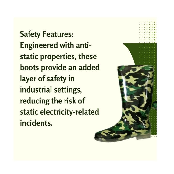 Radhe Gum Boot for Men Flexible PVC Safety Boot – thumb