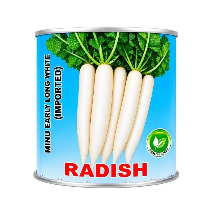 Shulabh Minu Early Long White Imported Radish Seeds