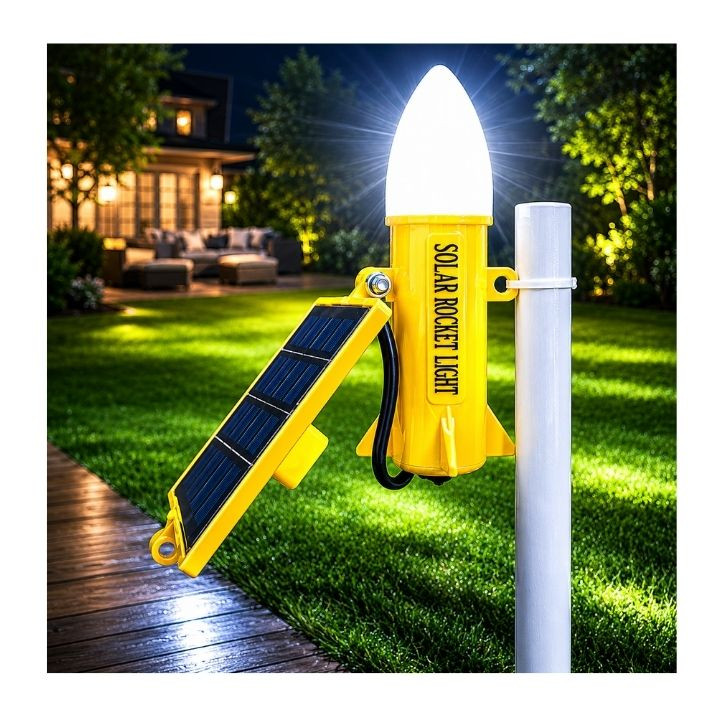 Solar Rocket Light for Garden, Farm and Outdoor Use – main view