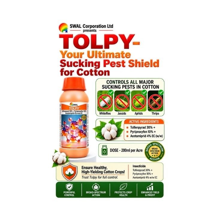 Swal Tolpy Insecticide - Tolfenpyrad 30% + Pyriproxyfen 10% + Acetamiprid 4% EC