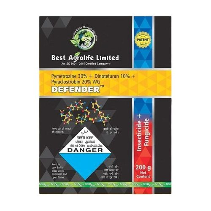 Best Agrolife Defender Pymetrozine 30% + Dinotefuran 10% + Pyraclostrobin 20% WG Insecticide + Fungicide