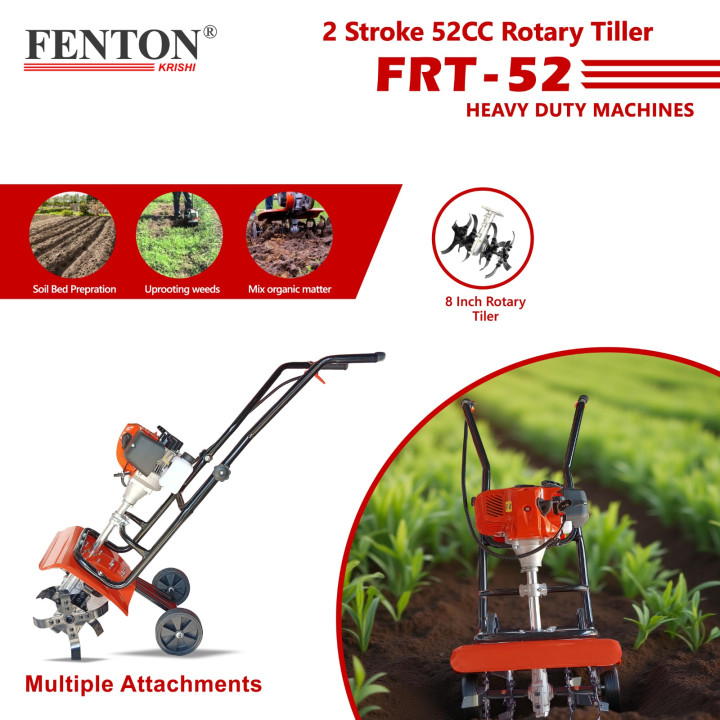 Fenton Krishi 52cc Petrol Rotary Tiller Brush Cutter 1.47HP – thumb