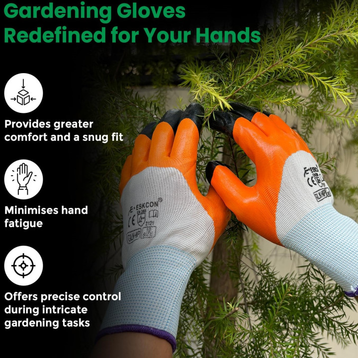 Dian Thorn Proof Nitrile Coated Gardening Gloves for Men & Women – thumb