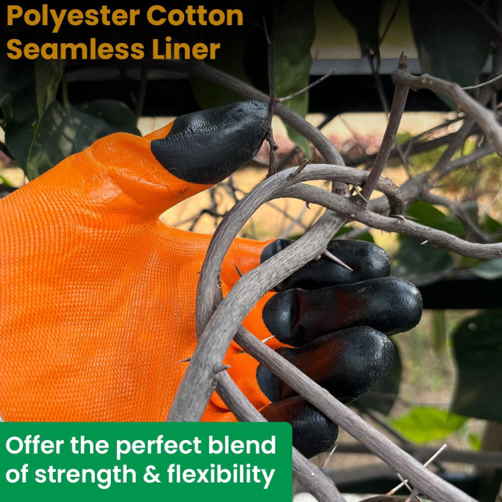 Dian Thorn Proof Nitrile Coated Gardening Gloves for Men & Women – thumb