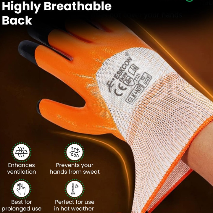 Dian Thorn Proof Nitrile Coated Gardening Gloves for Men & Women – thumb