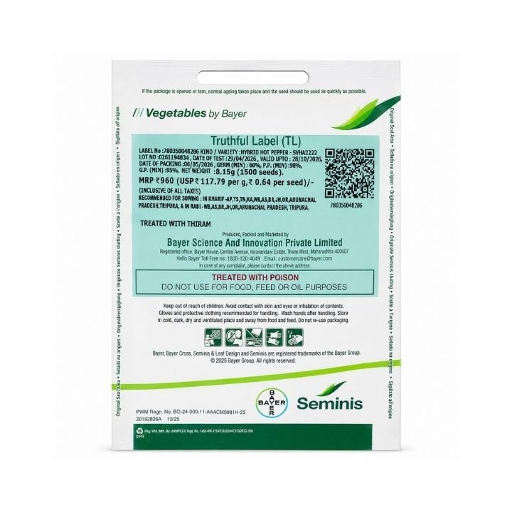 Seminis SVHA1452 F1 Hybrid Hot Pepper Seeds – thumb