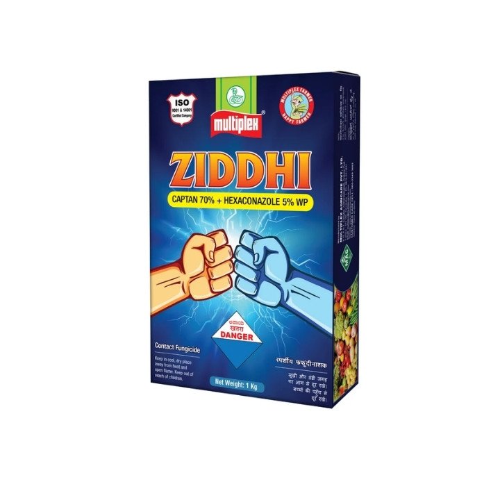 Multiplex Ziddhi Fungicide – Captan 70% + Hexaconazole 5% WP