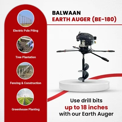 Balwaan Earth Auger (2 men) BE-180 (Without Bit) – thumb