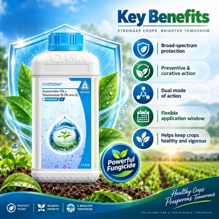 Adama Custodia Fungicide - Azoxystrobin 11% + Tebuconazole 18.3% w/w SC - image 2 of 5