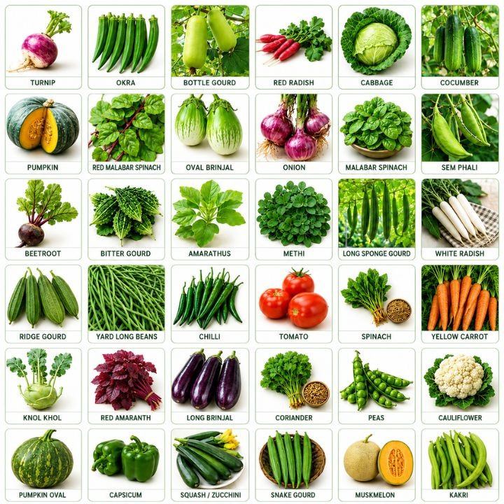 Agri Bazar 36 Varieties Vegetable Seeds Combo Pack – 3000+ Seeds