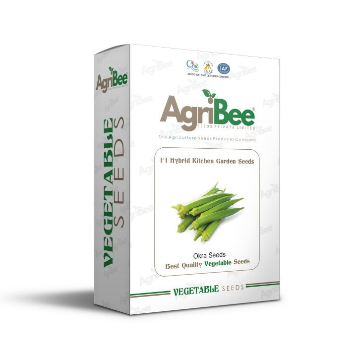 AgriBee F1 Hybrid Okra Seeds for Kitchen Garden Seeds)