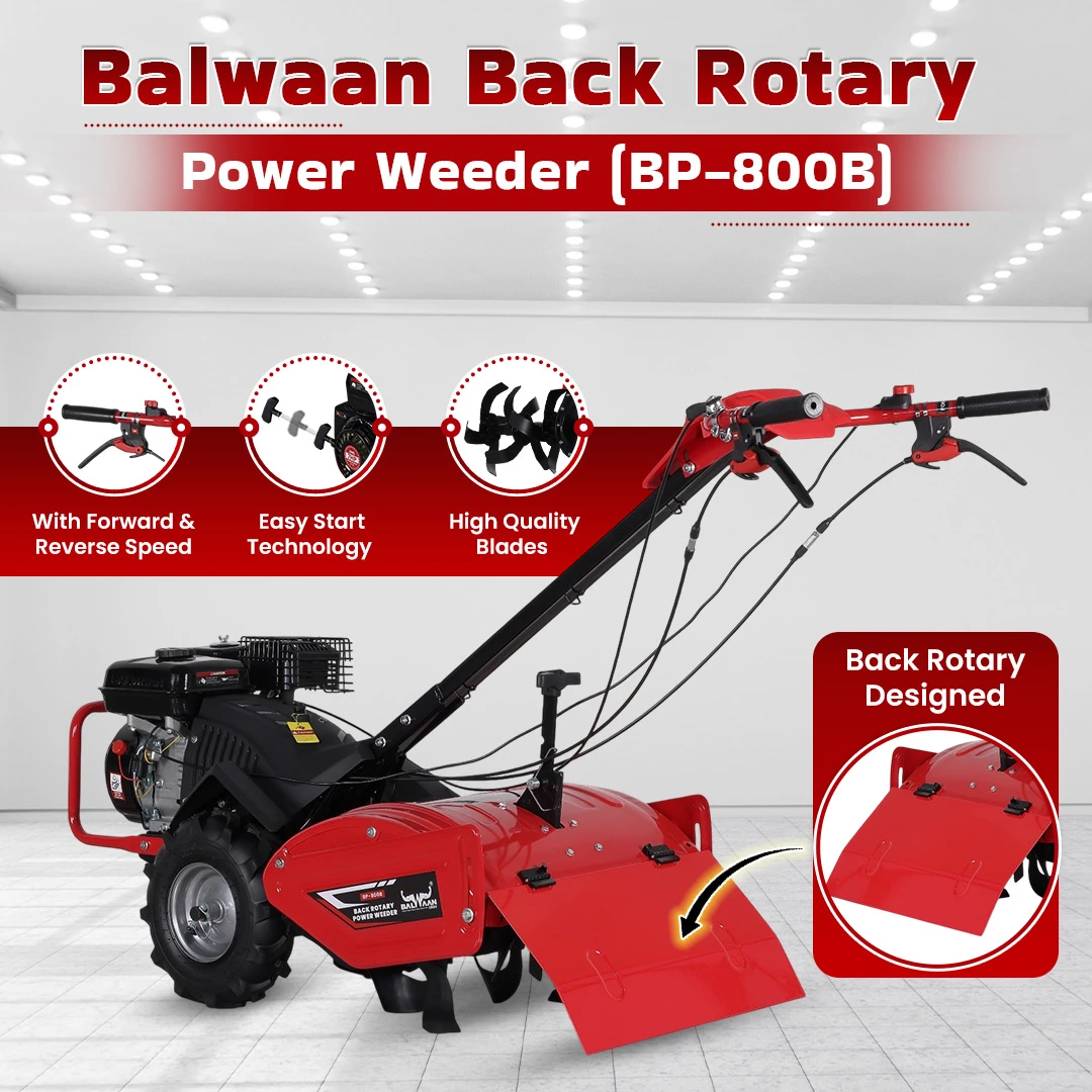 Balwaan Power Weeder - (MPDT) (Back Rotary) (Petrol) BP-800B – thumb