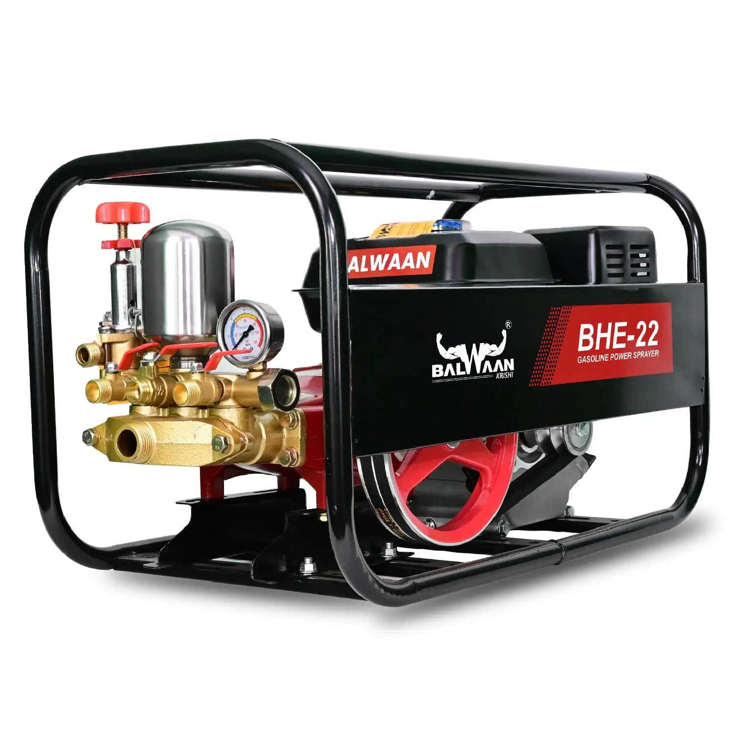 Balwaan BHE-22 HTP Sprayer Pump with 6.5HP Engine – main view