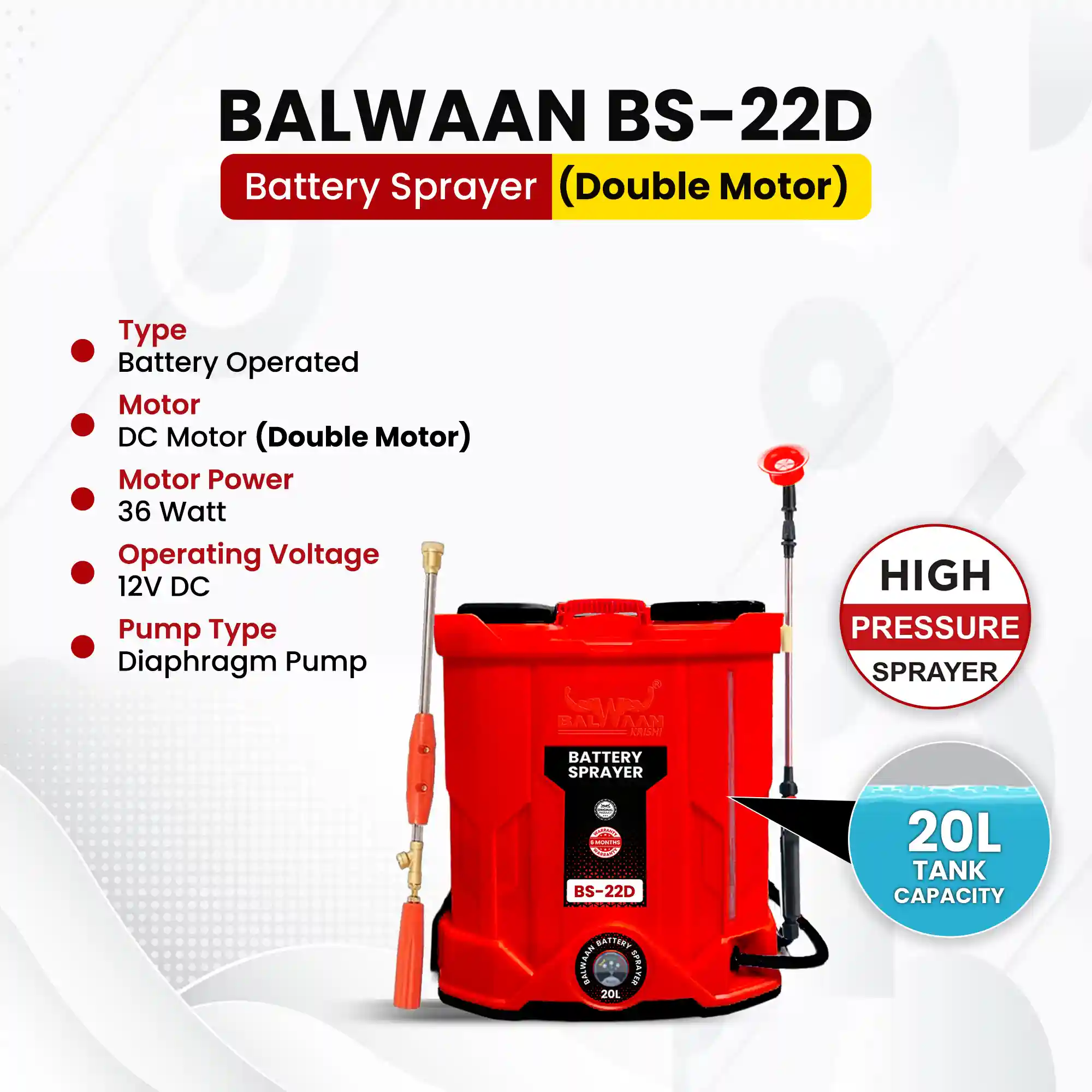 Balwaan BS-22D Battery Sprayer – thumb
