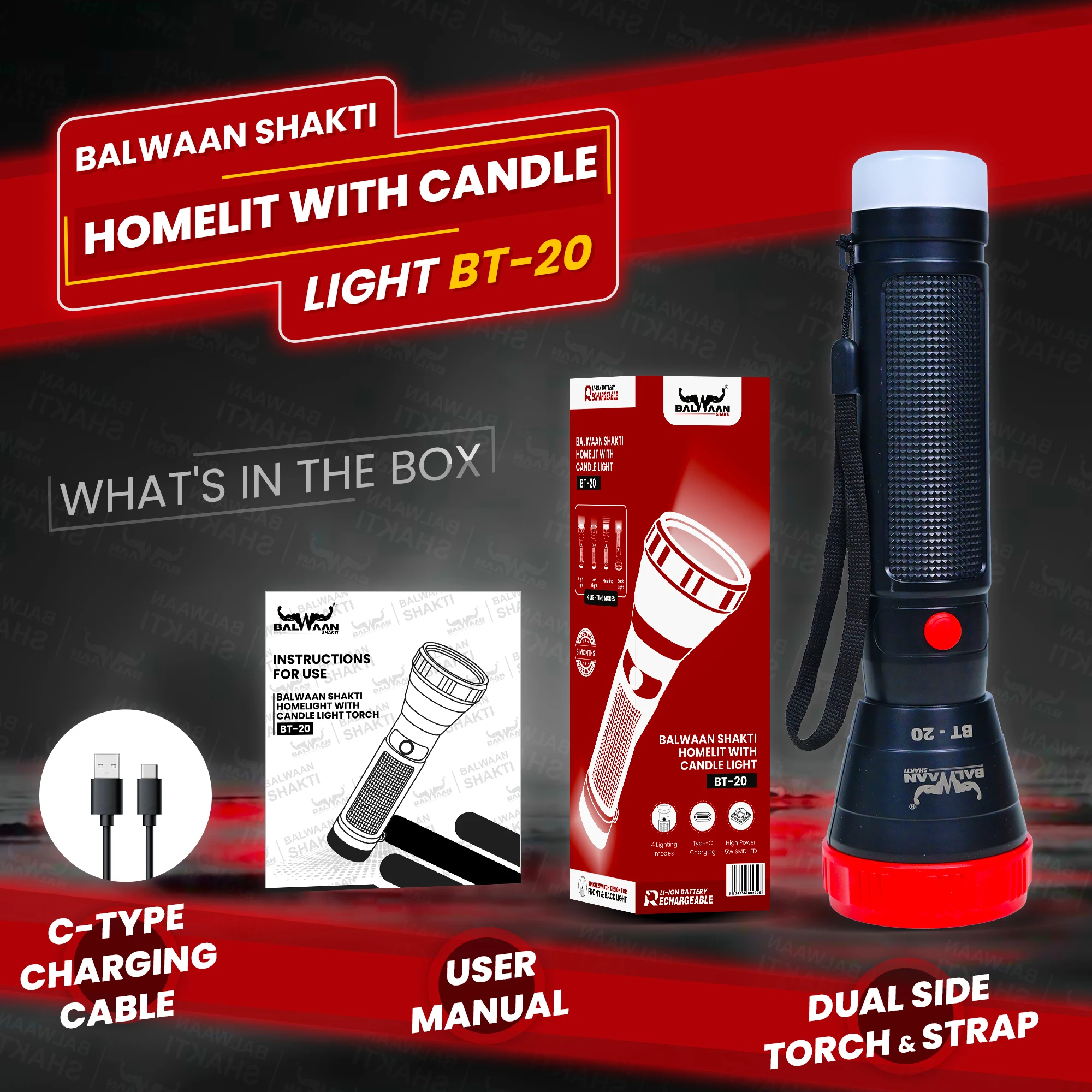 Balwaan Shakti Homelit with Candle Light BT-20 – thumb