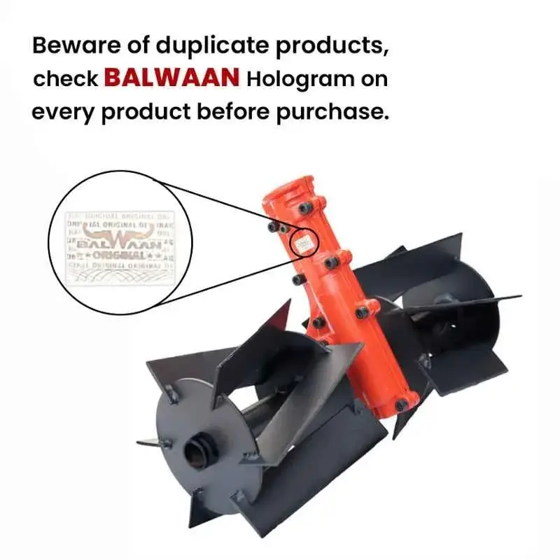 Balwaan Tiller Attachment Cross Type 26mm | 28mm (Black) – main view