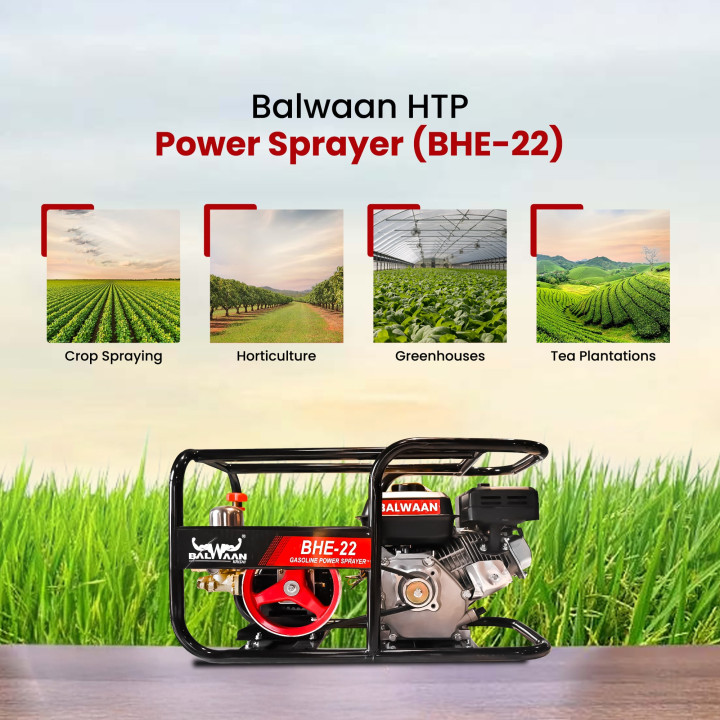Balwaan BHE-22 HTP Sprayer Pump with 6.5HP Engine – thumb