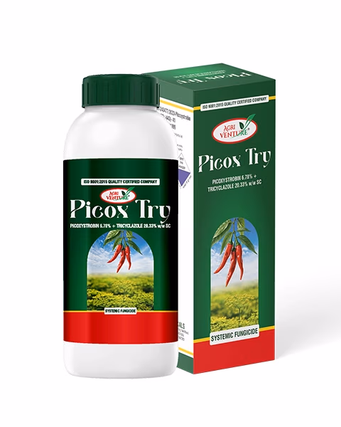 AgriVenture Picox Try Picoxystrobin 6.78% + Tricyclazole 20.33% SC Fungicide