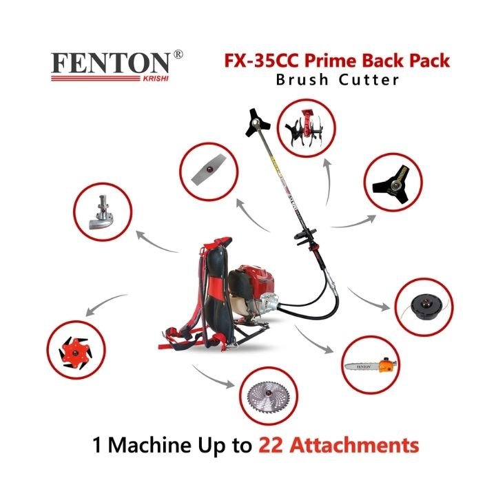 Fenton Krishi 35cc Back Pack Brush Cutter 3-in-1