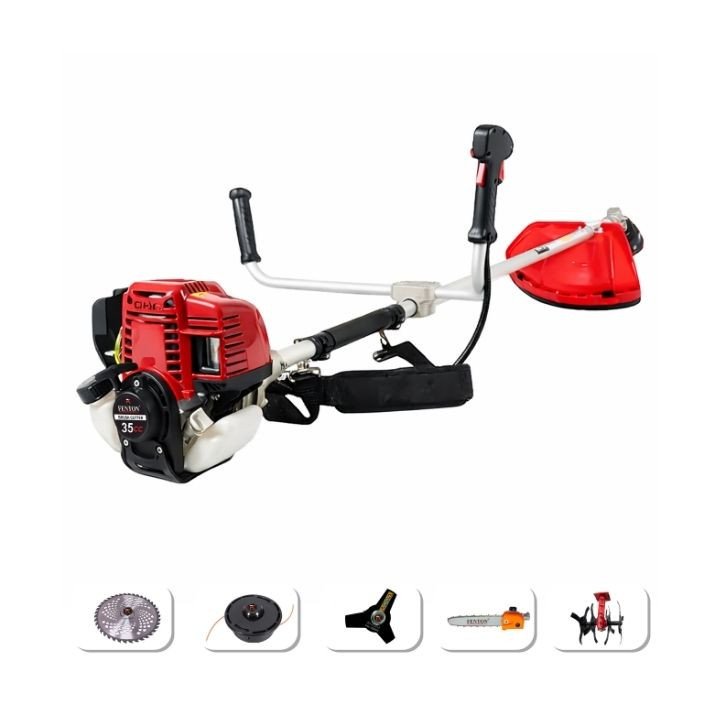 Fenton Krishi 35cc Side Pack Brush Cutter With Chainsaw And Tiller (5in1)