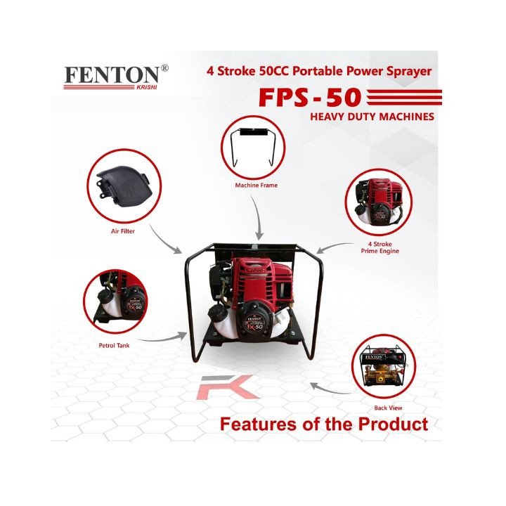 FENTON Krishi FPW-270 4 Stroke 270CC 9HP Heavy Duty Power Weeder – thumb