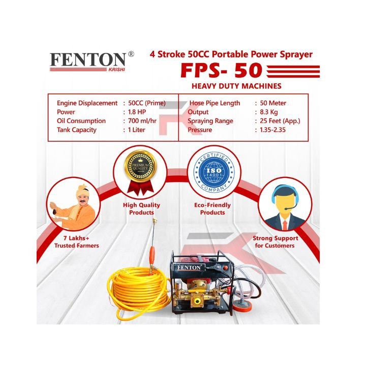 FENTON Krishi FPW-270 4 Stroke 270CC 9HP Heavy Duty Power Weeder – thumb