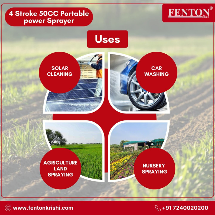 FENTON Krishi FPW-270 4 Stroke 270CC 9HP Heavy Duty Power Weeder – thumb