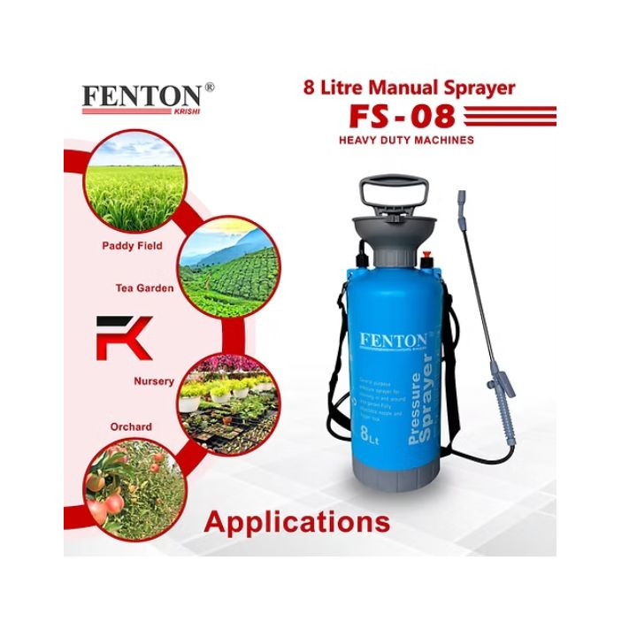 Fenton Krishi FS-08 8 Liter Manual Sprayer – Heavy Duty Hand Operated Spraying Machine – thumb