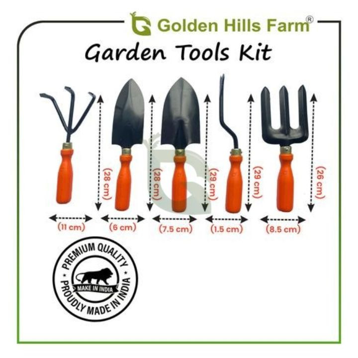 Golden Hills Farm Gardening Hand Tools Set - 5 Pieces – main view